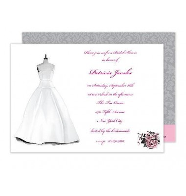 Bridal Shower Invitations, Wedding Gown, Bonnie Marcus